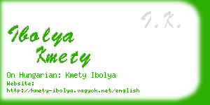 ibolya kmety business card